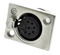 nc7fp-1 Neutrik Panel Mount XLR Connector, Female, 50 V, 7 Way, Silver over Nickel Plating
