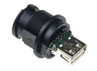 ua-20pmfj-nc7001 Amphenol Industrial Straight, Panel Mount Type A IP67 USB Connector