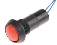 59-532 ITW Switches 59 Series Miniature Push Button Switch, Momentary, Panel Mount, 13.65mm Cutout, SPST, Clear LED, 125V ac,