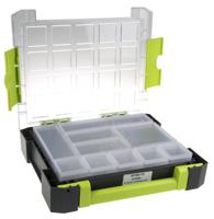 767-4960 RS PRO 10 Cell Transparent, Grey, Green PP, Adjustable Compartment Box, 325mm x 275mm x 70mm