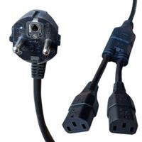 558-960 RS PRO Right Angle IEC C13 Socket to Right Angle CEE 7/7 Plug Power Cord, 2.5m