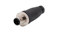 rnd-205-01201 RND Connector, 4 Contacts, Cable, M12 Connector, Plug, Male, IP67, RND 205 Series