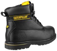 p708026 CAT Holton Black Steel Toe Capped Men's Safety Boots, UK 8, EU 42