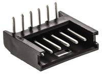 280379-1 TE Connectivity AMPMODU MOD II Series Right Angle Through Hole PCB Header, 6 Contact(s), 2.54 mm Pitch, 1 Row, Shrouded