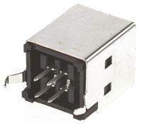 5787834-1 TE Connectivity Straight, Through Hole, Socket- Single Port Type B 2.0 USB Connector