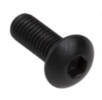 281-186 RS PRO Black, Self-Colour Steel Hex Socket Button Screw, ISO 7380, M3 x 8mm