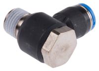 qslv-14-8 Festo QS Series Elbow Threaded Adaptor, R 1/4 Male to Push In 8 mm, Threaded-to-Tube Connection Style, 153090