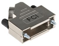 8655mhra1501klf Amphenol Communications Solutions 8655MHR Series Die Cast Zinc Angled D Sub Backshell, 15 Way, Strain Relief