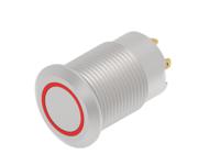 av12f10ea12q04 TE Connectivity AV 12 Series Illuminated Push Button Switch, Momentary, Screw Mount, 12mm Cutout, SPST, Red/Green LED,