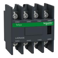 ladn406 Schneider Electric Auxiliary Contact Block, 4NO, DIN Rail Mount, TeSys LADN