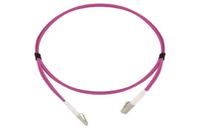 flcxxm4-lclcdm-030m HellermannTyton Connectivity LC to LC Tight Buffer OM4 Multi Mode OM4 Fibre Optic Cable, 3mm, Magenta, 3m