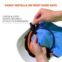 12596 Ergodyne Cotton Blue Hard Hat Liner, 6717CT