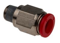 c01250818 Norgren PNEUFIT Series Straight Fitting, Push In 8 mm to R 1/8, Threaded-to-Tube Connection Style