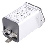 dc124102001 Schurter 6A, 250 V ac Male Panel Mount Filtered IEC Connector DC12.4102.001