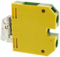 0354660000 Weidmuller 2-Way EK 10 Earth Terminal Block, 14 → 8 AWG Wire, Screw Down, Nylon Housing, ATEX