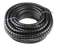 161-64301-hwpp20-pp-bk HellermannTyton Spiral Wrap, I.D 20mm, 21mm Polypropylene Helawrap Series