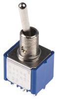 5646ak APEM Toggle Switch, Panel Mount, On-On, DPST, Solder Terminal