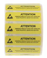 550-549 RS PRO Yellow Vinyl ESD Label, Attention Observe Precautions For Handling Electrostatic Discharge Sensitive Device-Text