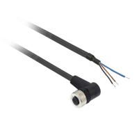 xzcp2540l10 Telemecanique Sensors Female 3 way M12 to 3 way Free End Sensor Actuator Cable, 10 m