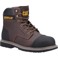 p725076 Caterpillar Powerplant Bump Brown Steel Toe Capped Unisex Safety Boots, UK 10, EU 44