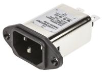 fn9222-15-06 Schaffner 15A, 250 V ac Male Panel Mount IEC Filter FN9222-15-06, Faston None Fuse