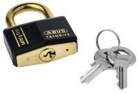 t84mb40-ka-8401-black ABUS Key Weatherproof Brass Safety Padlock, Keyed Alike, 6.5mm Shackle, 43mm Body