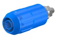669684-23 Staubli Blue Female Banana Socket, 4 mm Connector, Bolt Termination, 20A, 1000V, Nickel Plating