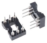 pos-306-s001-95 E-TEC 2.54mm Pitch Vertical 6 Way, Through Hole Turned Pin Open Frame IC Dip Socket
