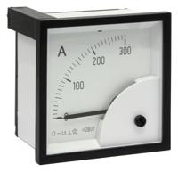 d72mc75mv0-300a HOBUT D72MC Analogue Panel Ammeter 0/300A For Shunt 75mV DC, 72mm x 72mm Moving Coil