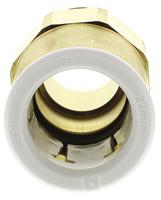 22mc34brass John Guest Brass Pipe Fitting, Straight Push Fit Coupler, Male 3/4in to Female 22mm