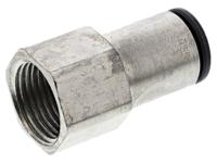 3114-10-17 Legris LF3000 Series Straight Threaded Adaptor, G 3/8 Female to Push In 10 mm, Threaded-to-Tube Connection Style