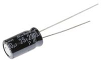 25pk220mefc63x11 Rubycon 220μF Aluminium Electrolytic Capacitor 25V dc, Radial, Through Hole - 25PK220MEFC6.3X11