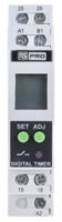 896-6866 RS PRO DIN Rail Mount Timer Relay, 24 → 240V ac/dc, 2-Contact, 01. s → 999h, DPST