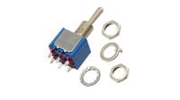 5647ab APEM Toggle Switch, Panel Mount, Momentary-Off-Momentary, DPST, Solder Lug Terminal, 125V ac