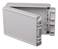 96014225-b-181306-pc-v0-7035 Bopla Bocube Series Light Grey Polycarbonate V0 Enclosure, IP66, IP68, IK07, Graphite Grey Lid, 191 x 125 x 60mm