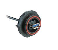 px0849a3 Bulgin Straight, Panel Mount, Socket- Single Port Type Type A 3 IP68 USB Connector