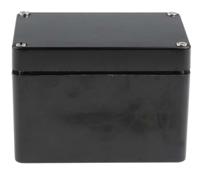 190-1866 RS PRO Black Fibreglass Reinforced Polyester Enclosure, IP66, 110 x 75 x 75mm