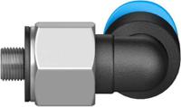 qsml-m3-4-100 Festo Elbow Threaded Adaptor, M3 Male to Push In 4 mm, Threaded-to-Tube Connection Style, 130769