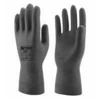 680-06 Unigloves 680 Black Latex Work Gloves, Size 6, Latex Coating