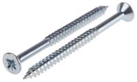 521-260 RS PRO Pozidriv Countersunk Steel Wood Screw, Bright Zinc Plated, No. 12 Thread, 3in Length
