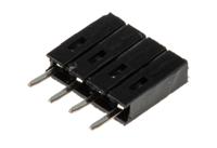 251-8193 RS PRO Straight Through Hole Mount PCB Socket, 4-Contact, 1-Row, 2.54mm Pitch, Solder Termination