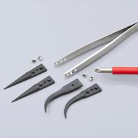 92-81-05 Knipex 130 mm, Stainless Steel, Carbon Fibre Reinforced Plastic, Smooth, ESD Tweezer