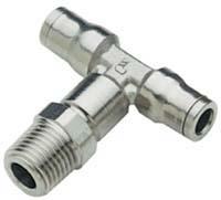 3608-10-17 Legris LF3600 Series Tee Threaded Adaptor, Push In 10 mm to Push In 10 mm, Threaded-to-Tube Connection Style