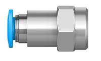 qsf-18-6-b Festo QS Series Straight Threaded Adaptor, G 1/8 Female to Push In 6 mm, Threaded-to-Tube Connection Style, 153023