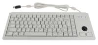 g84-4400lubeu-0 CHERRY Wired USB Compact Trackball Keyboard, QWERTY (US), Grey