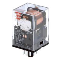 mks3p-5-24vac Omron Plug In Power Relay, 24V ac Coil, 10A Switching Current, 3PDT