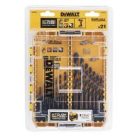 dt70755-qz DeWALT 21-Piece Twist Drill Bit Set for Multi-Material, 12mm Max, 1mm Min, HSS-G Bits