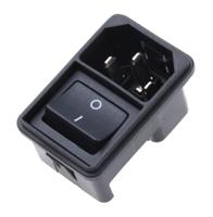 43022002 Schurter C14 Snap-In IEC Connector Male, 10A, 250 V