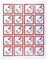 818-7739 RS PRO Black, Red, White Gloss Polymeric Vinyl Safety Labels 40 mm x 40mm