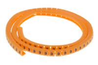 812-1253 RS PRO Snap On Cable Markers, Black on Orange, Pre-printed "3", 3 → 3.4mm Cable